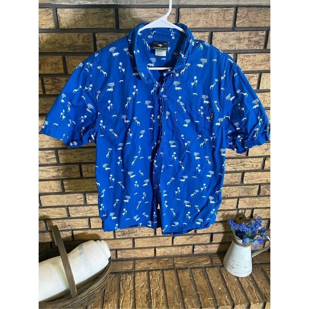 LRG Safari Print Button Up